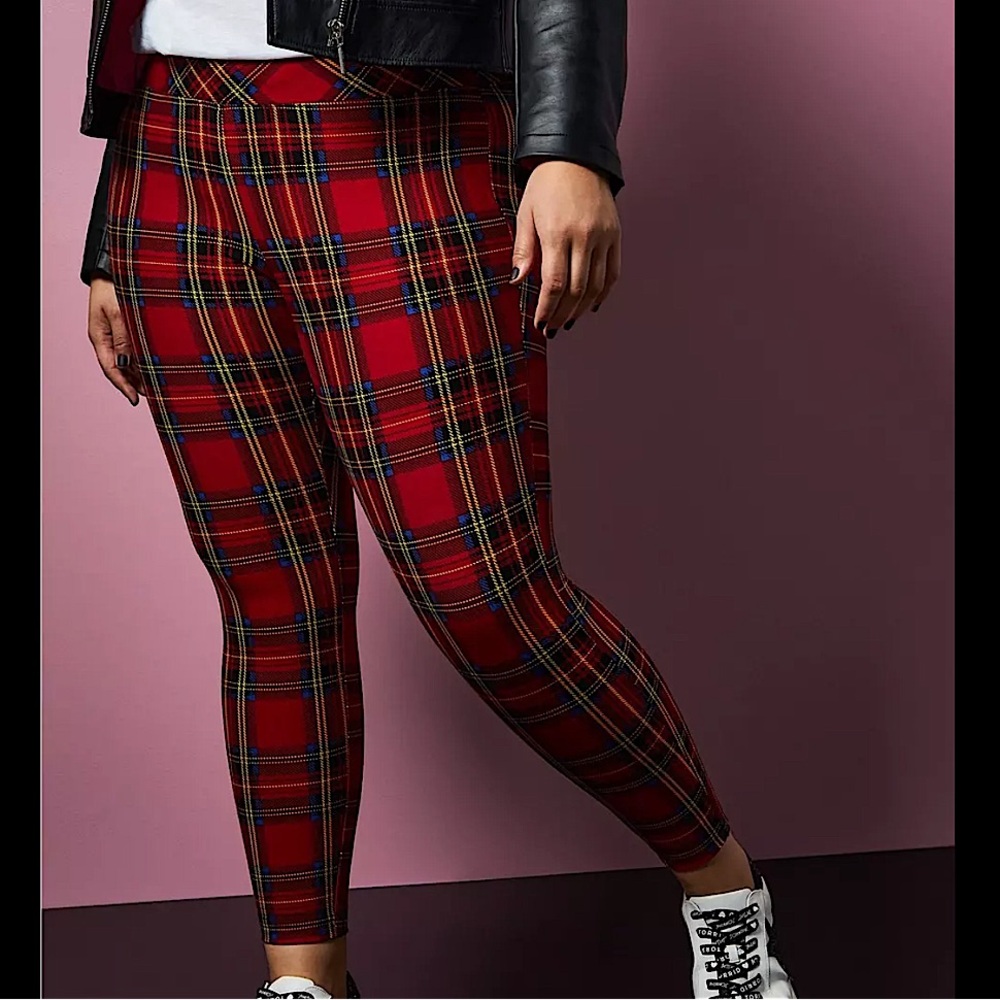 Torrid x Betsey Red Plaid Pixie Pants